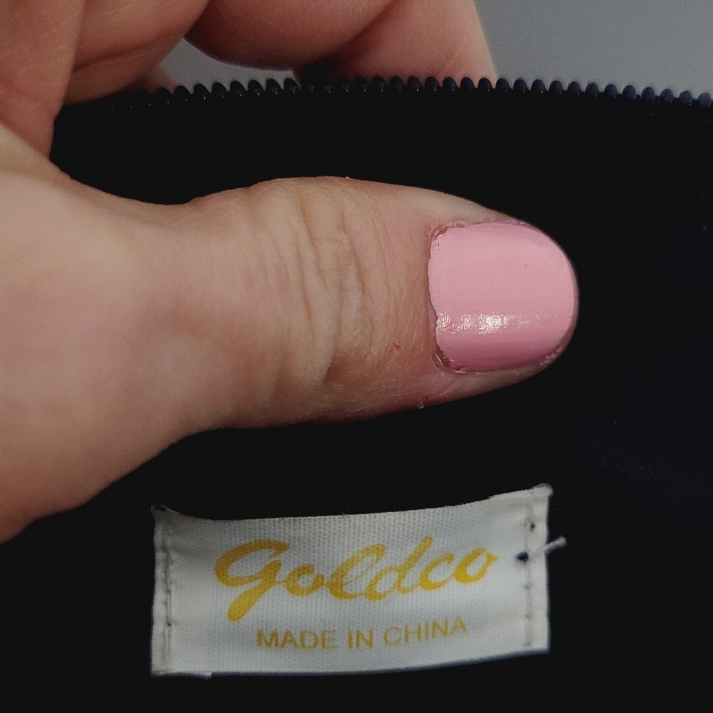 Goldco Vintage Blue Casual Cross Body Purse Shoulder Bag Zipper Conpartments - Picture 8 of 13